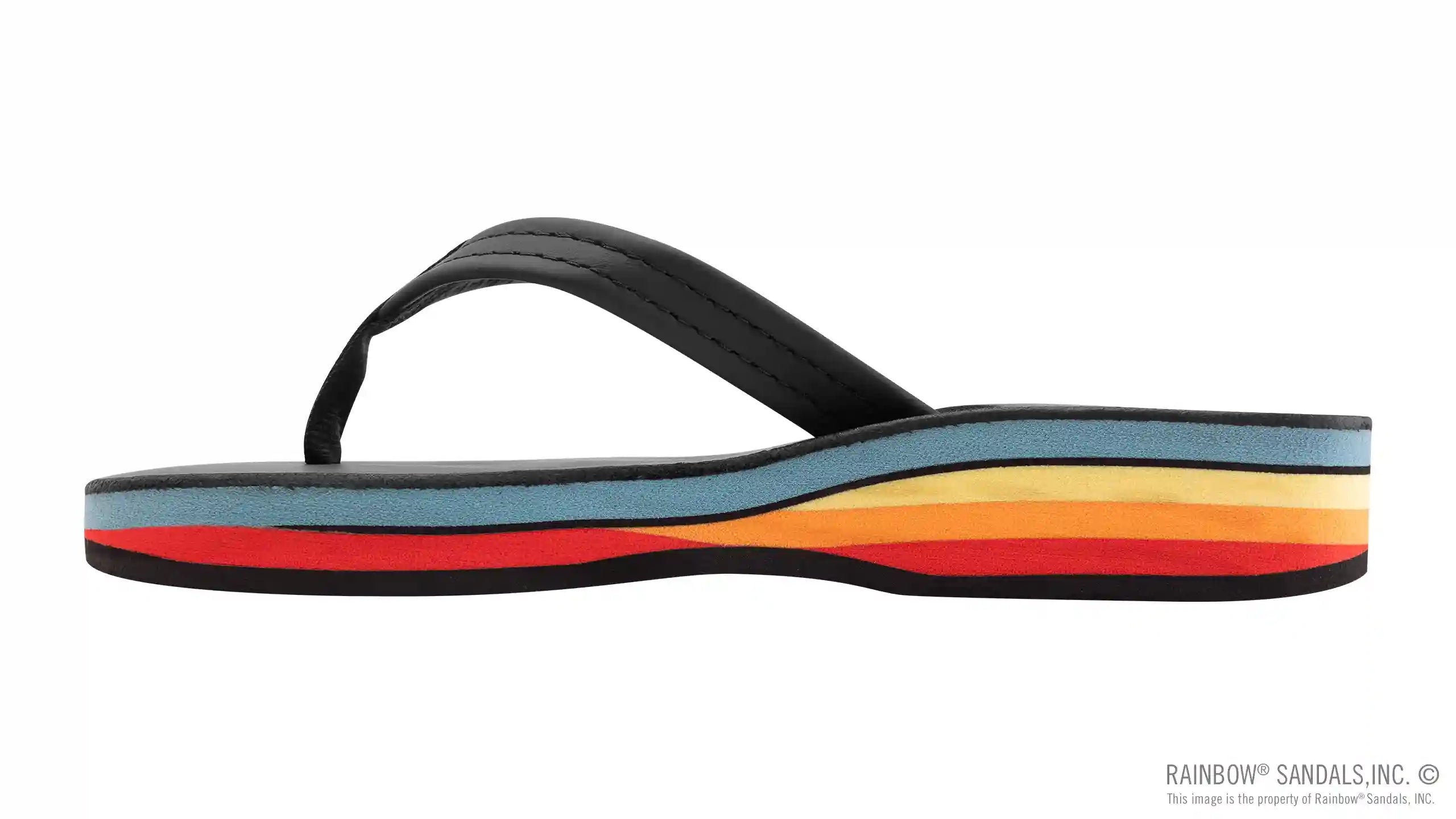 Four Layer Leather Wedge with a 3/4 Leather Strap - Image 2