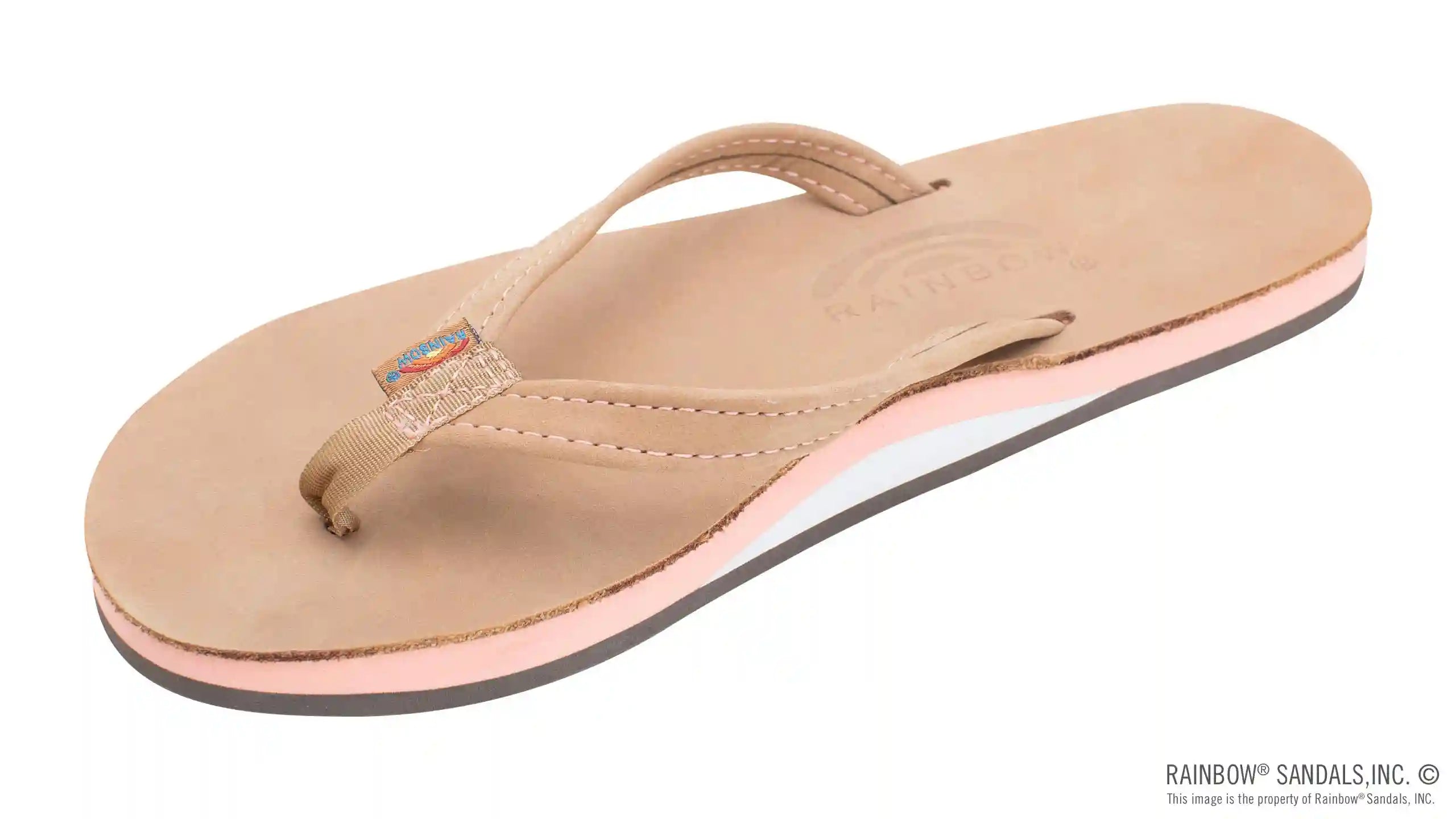 The Tropics - Single Layer Premier Leather with Colorful Mid Sole and a 1/2 Narrow Strap