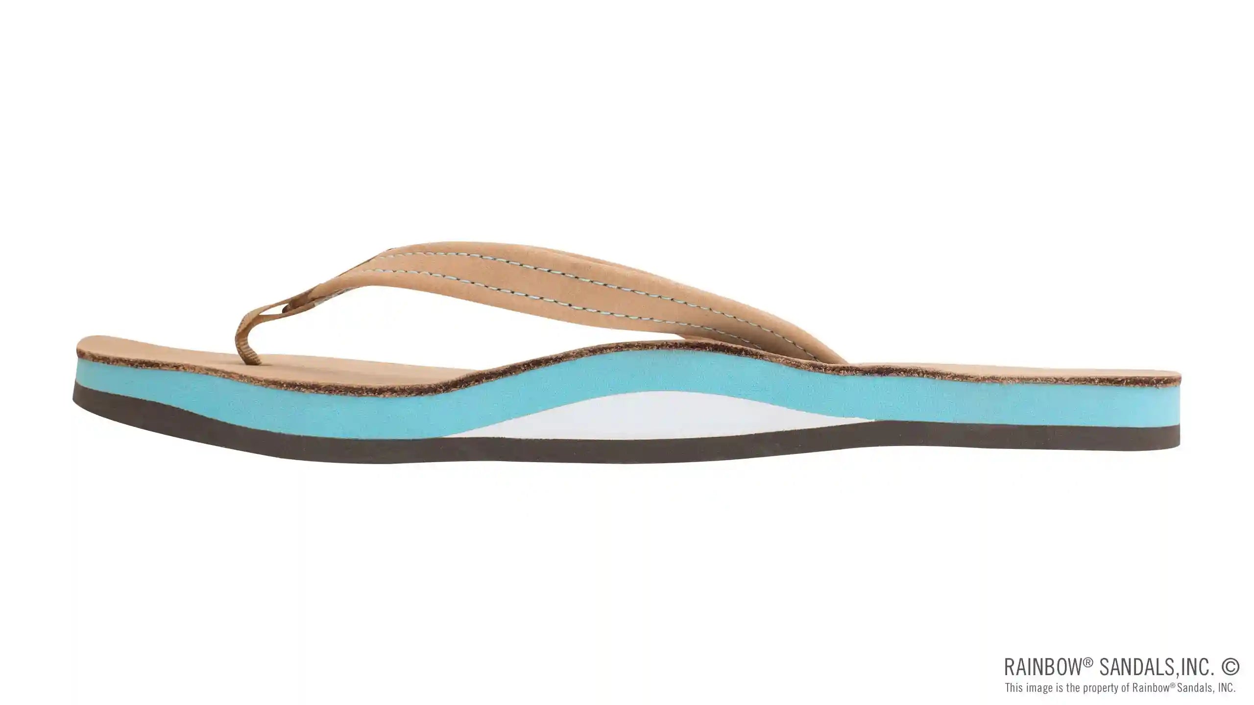 The Tropics - Single Layer Premier Leather with Colorful Mid Sole and a 1/2 Narrow Strap - Image 7