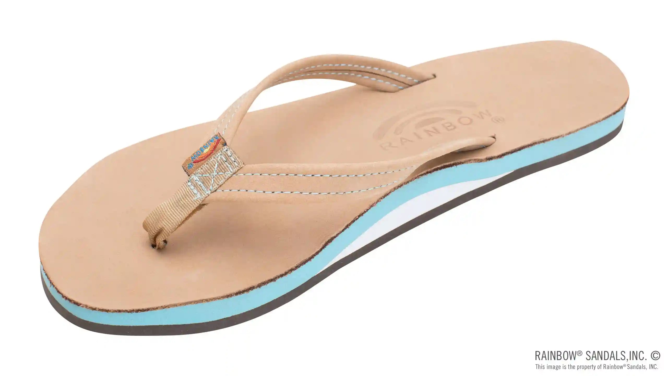 The Tropics - Single Layer Premier Leather with Colorful Mid Sole and a 1/2 Narrow Strap - Image 6