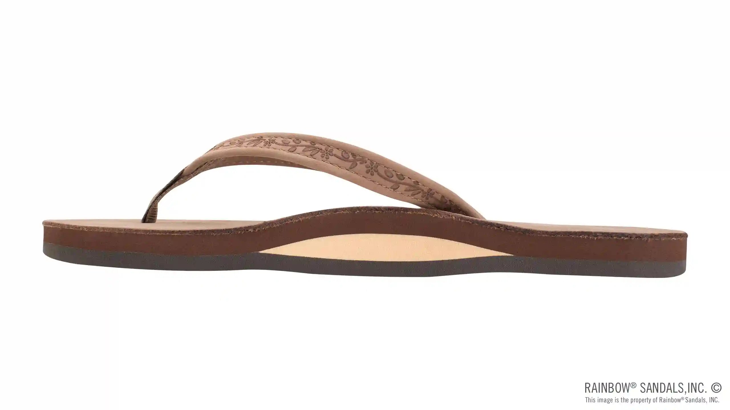 Las Flores - Single Layer Premier Leather with a Floral 1/2 Narrow Strap - Image 2