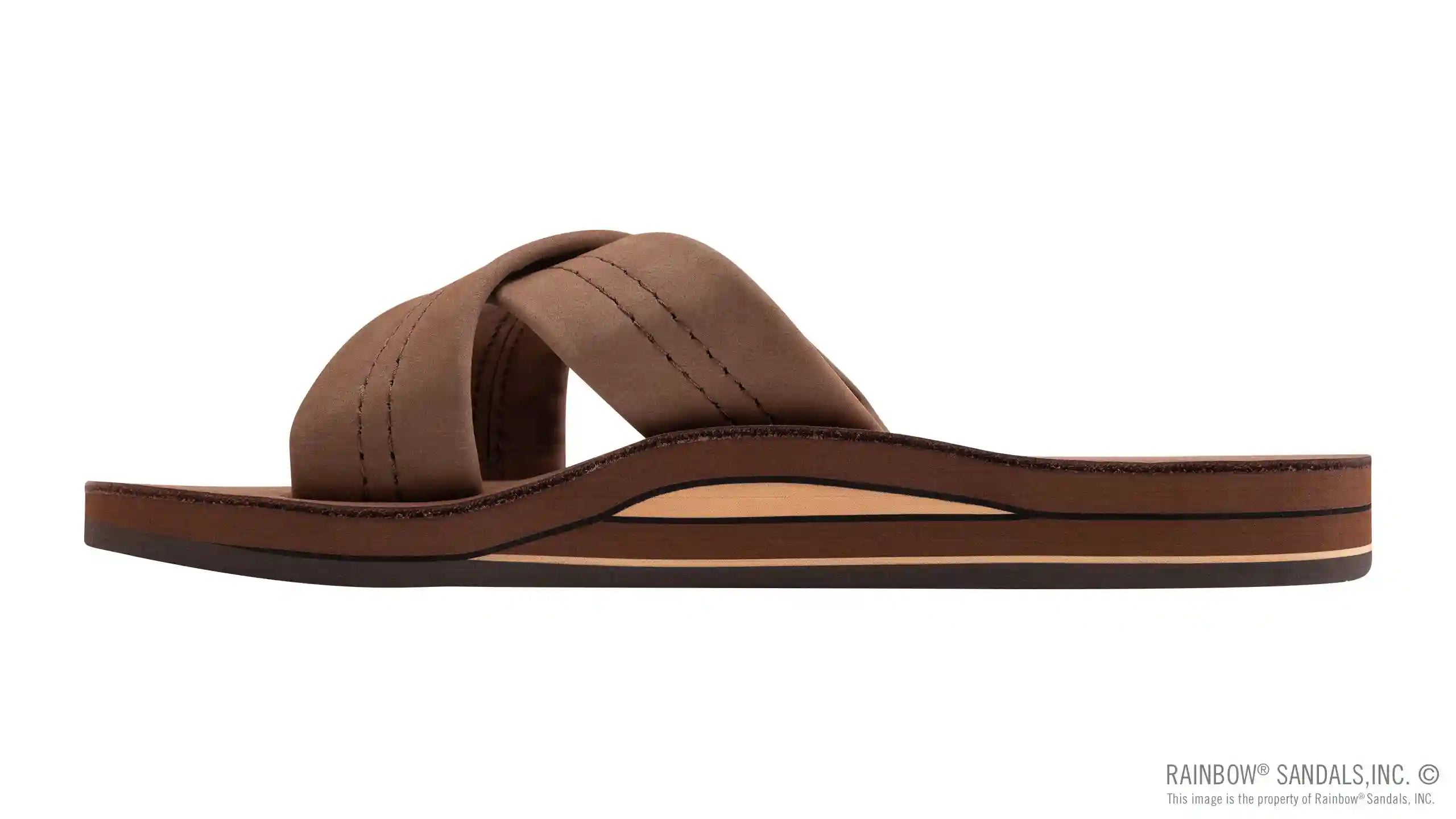Premier Leather Double Layer Arch Cross Strap Rolled Stitch - Image 7