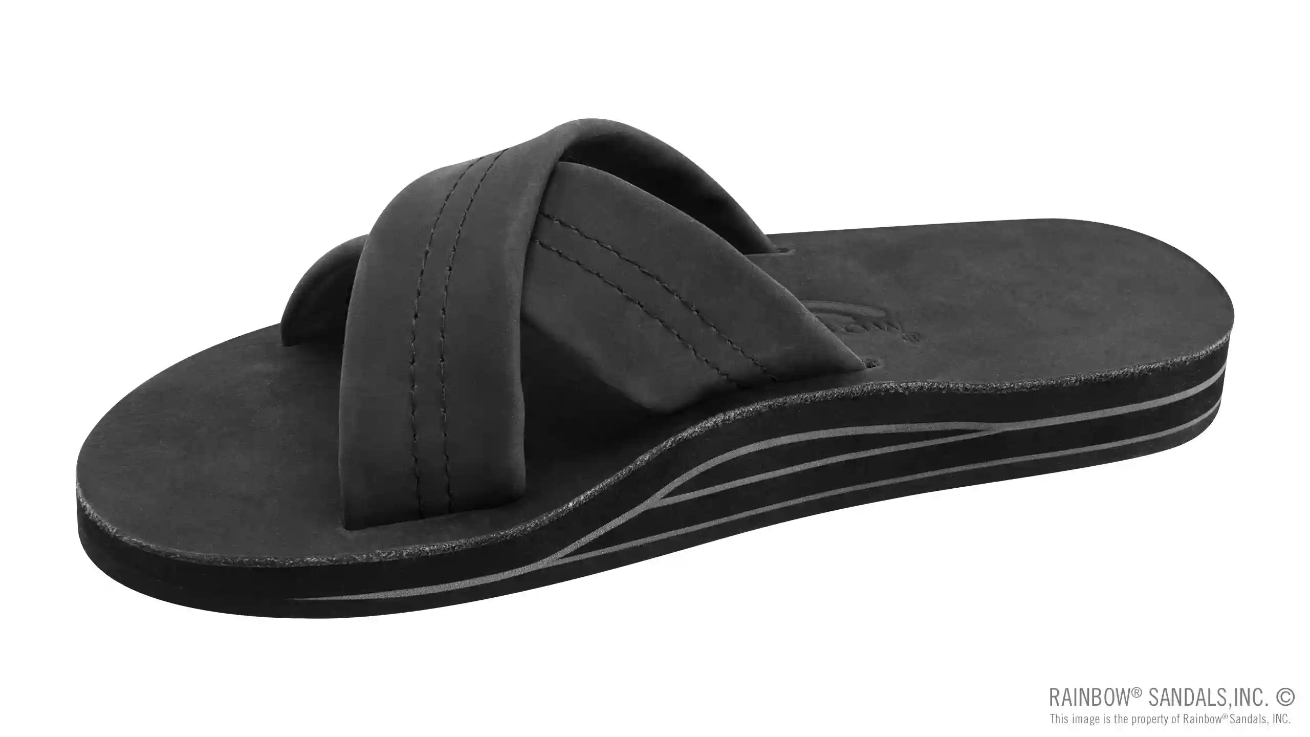 Premier Leather Double Layer Arch Cross Strap Rolled Stitch - Image 11