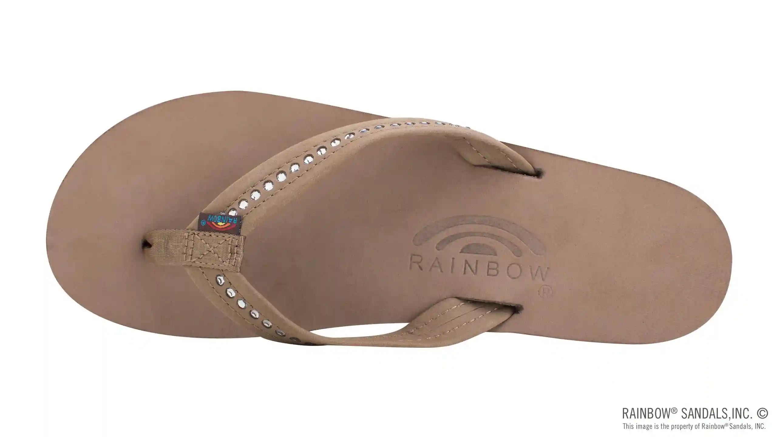 Six Layer Leather Wedge - 3/4 Strap with Crystals - Image 3