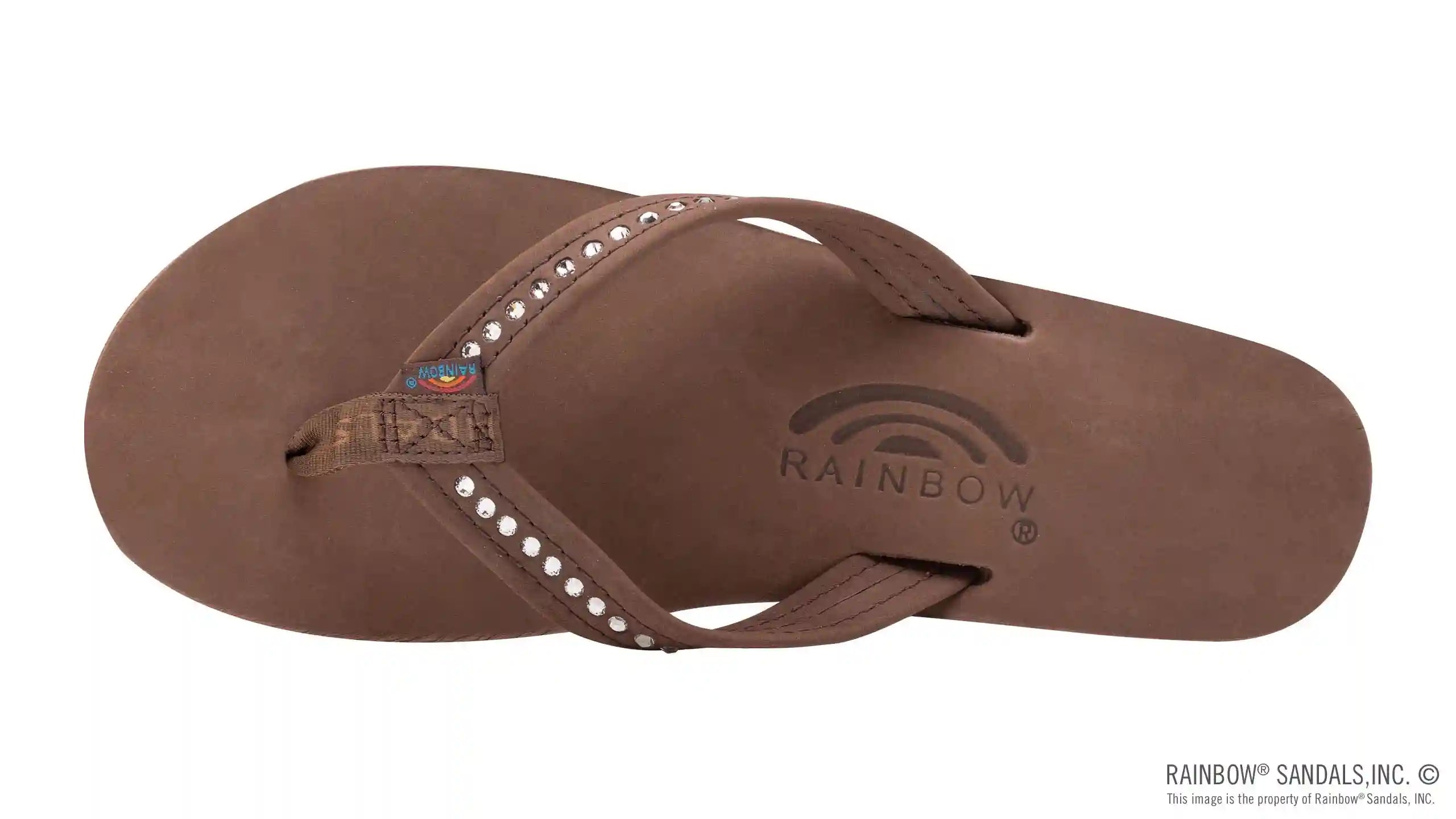 Six Layer Leather Wedge - 3/4 Strap with Crystals - Image 8