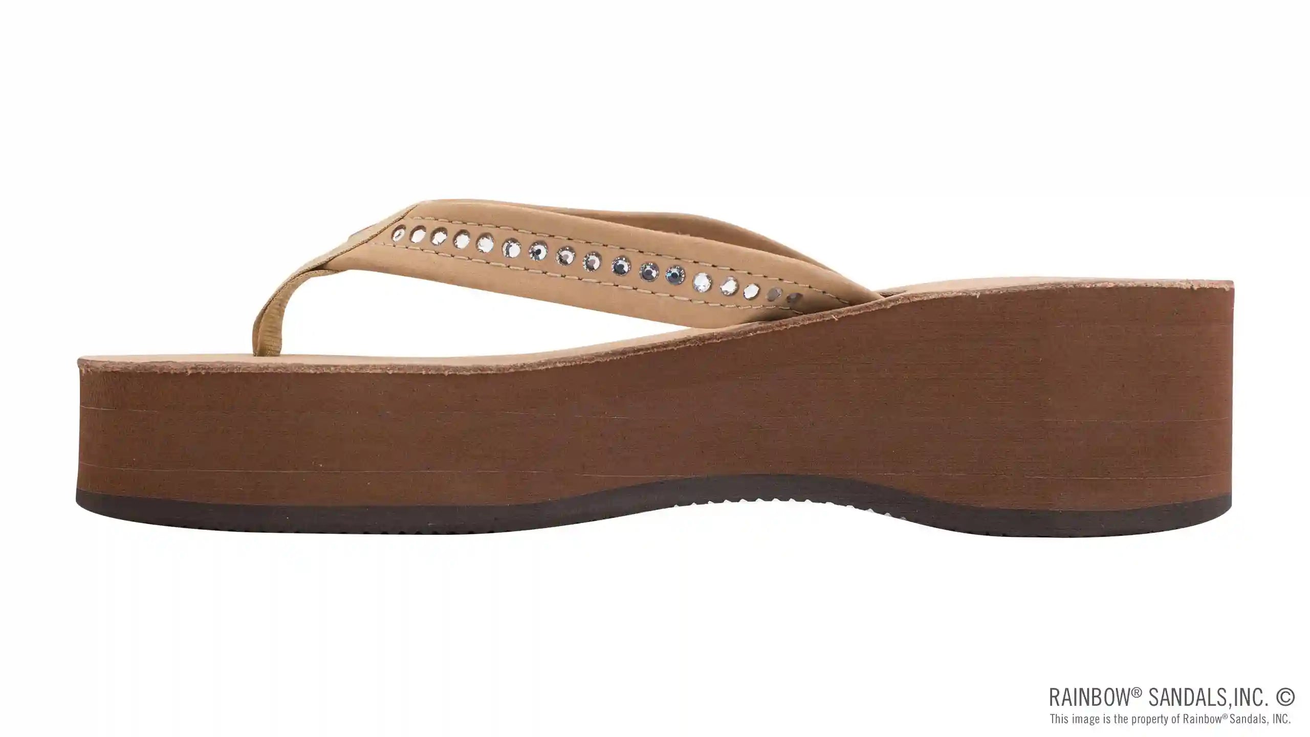 Six Layer Leather Wedge - 3/4 Strap with Crystals - Image 17