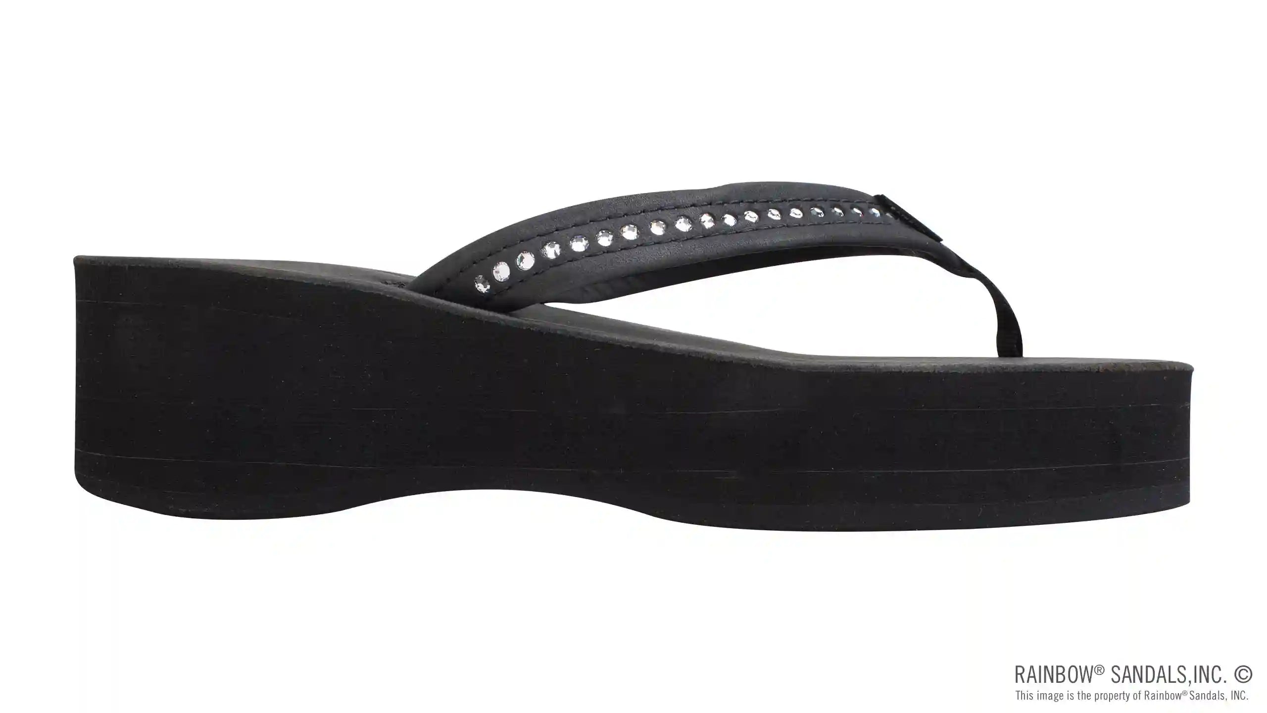 Six Layer Leather Wedge - 3/4 Strap with Crystals - Image 24