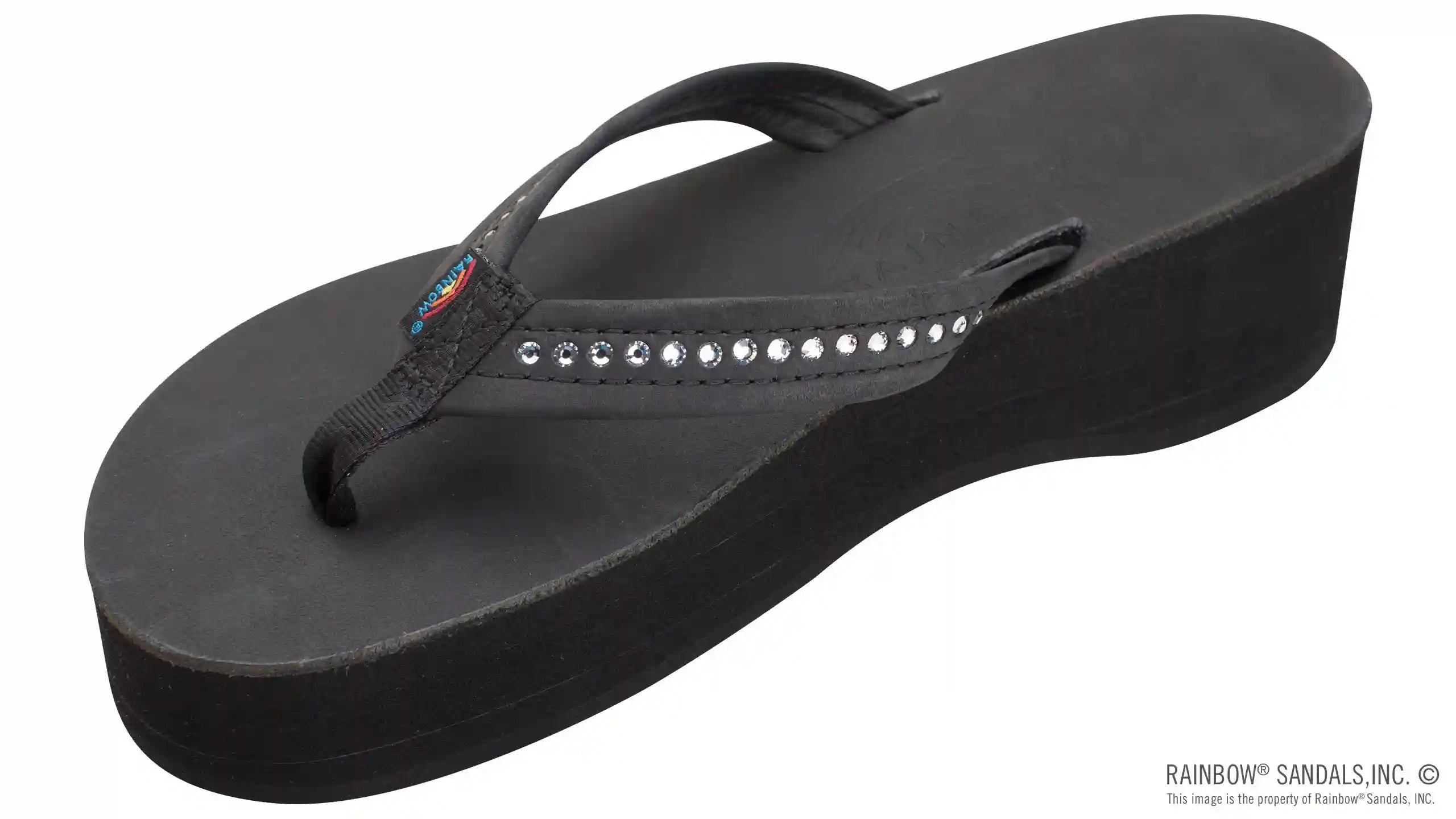 Six Layer Leather Wedge - 3/4 Strap with Crystals - Image 21