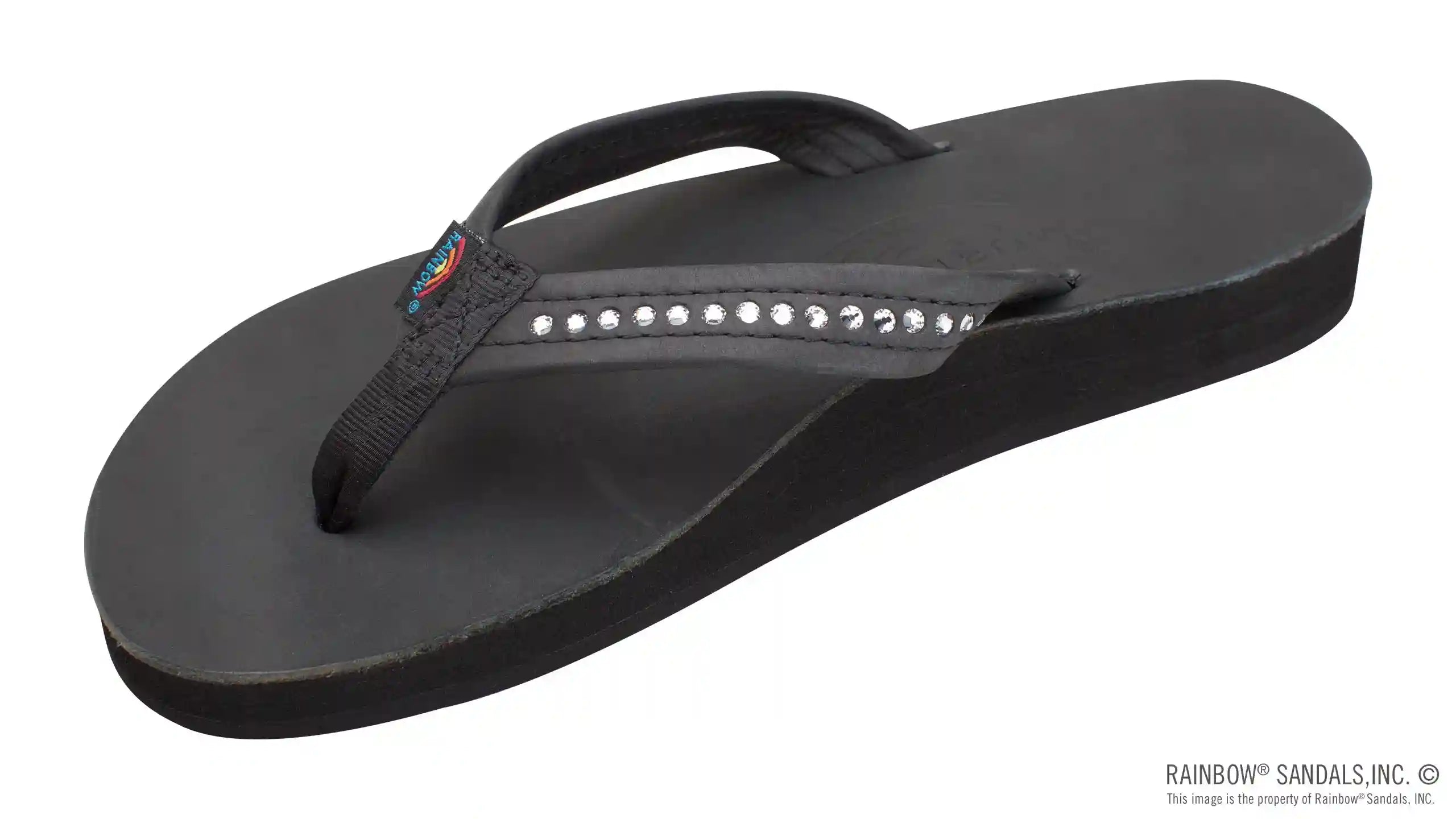 Crystal Collection - Double Layer Arch Support Leather 3/4 Medium Strap w/ Crystals - Image 21