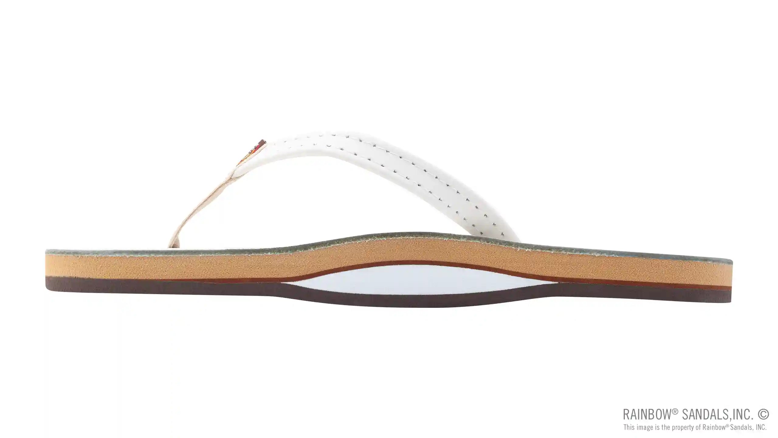 Cloud Dancer Leather Single Layer Arch Narrow Strap - Image 2