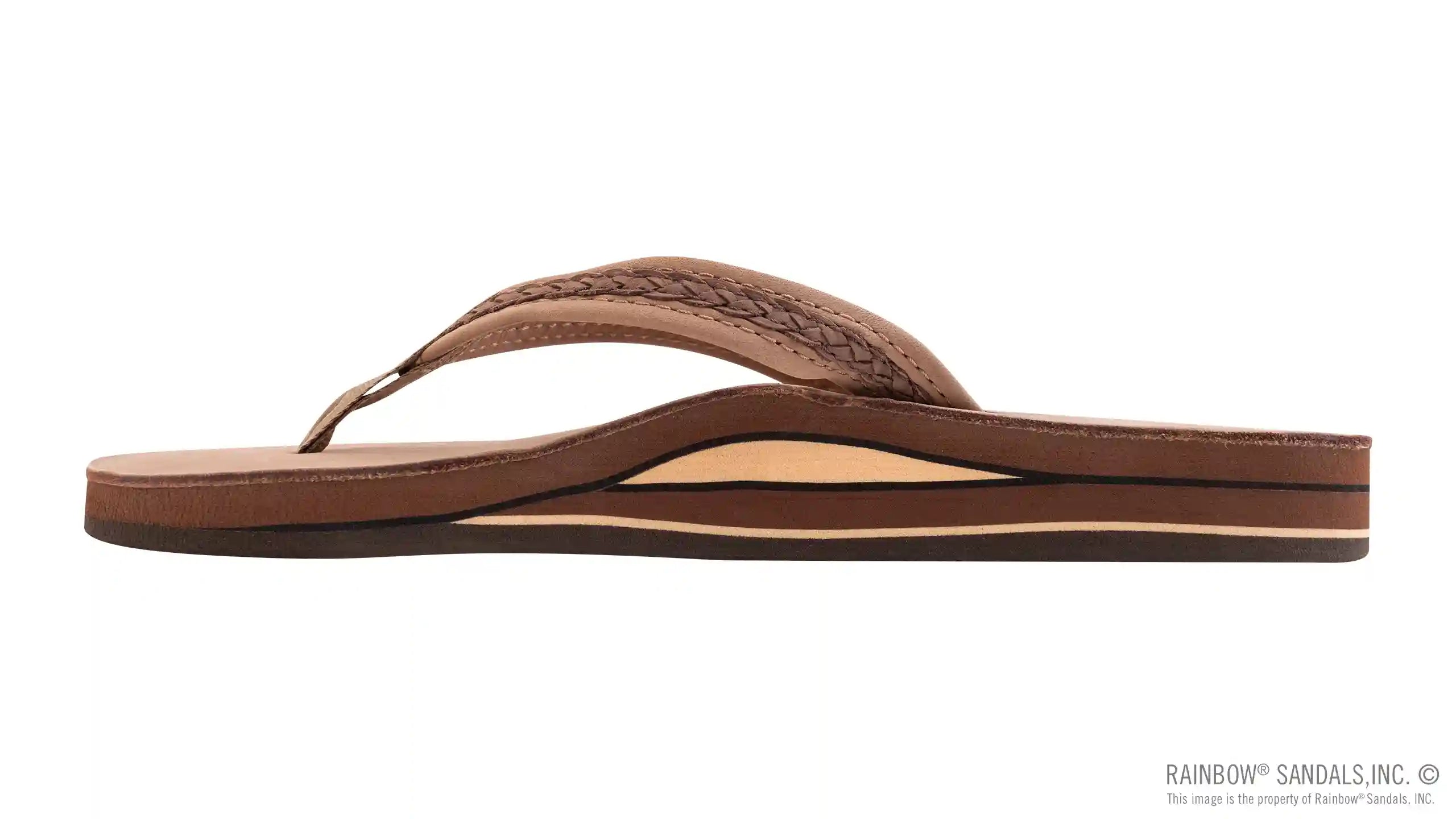 The Willow – Double Layer Arch Support Premier Leather with Inset Double Braided 3/4 Medium Strap - Image 2