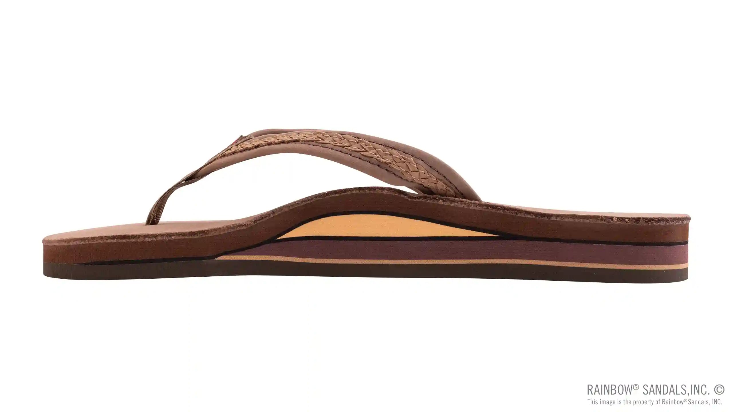 The Willow – Double Layer Arch Support Premier Leather with Inset Double Braided 3/4 Medium Strap - Image 12